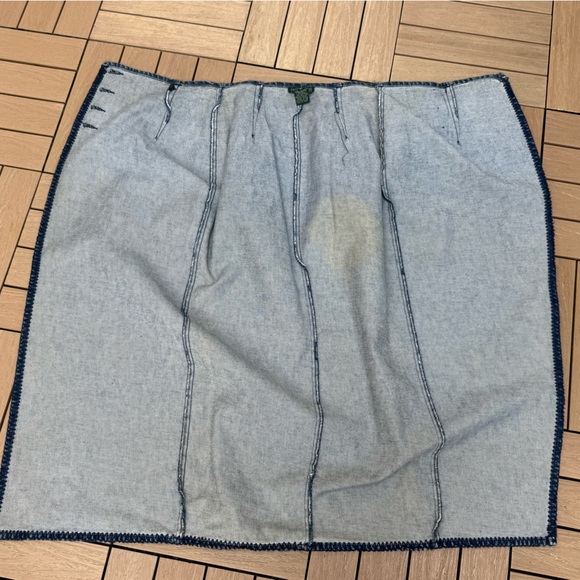 Ralph Lauren Country vintage denim Jean wrap midi straight pencil skirt - Picture 6 of 11